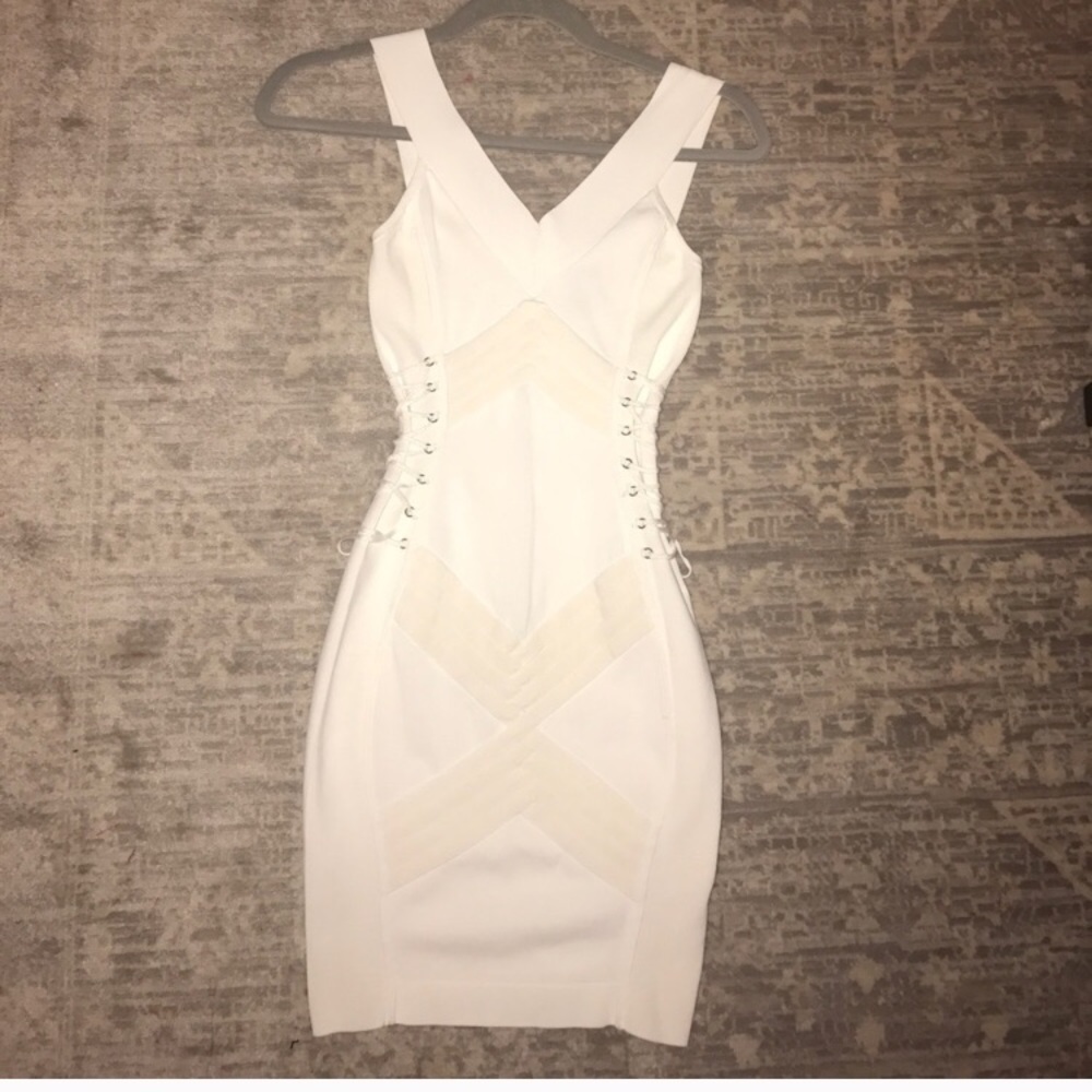 White. Bandage dress